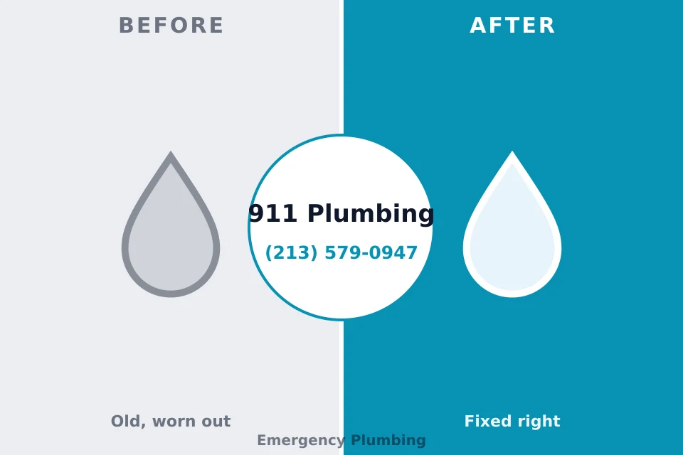 Before and after: plumbing repair New Stanton, PA